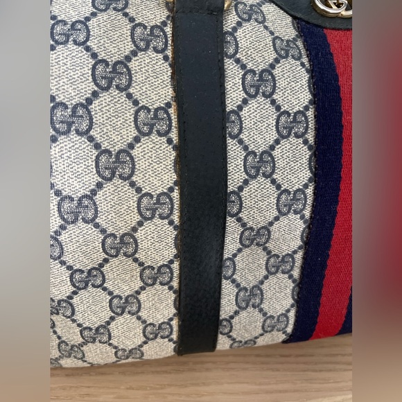 Gucci Vintage Sherry Line Guccissima Canvas Leather Trim Boston Bag - Picture 14 of 14